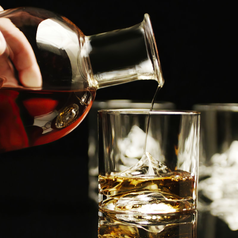 LIITON Mount Everest Crystal Whiskey Decanter Set with Glasses Wayfair